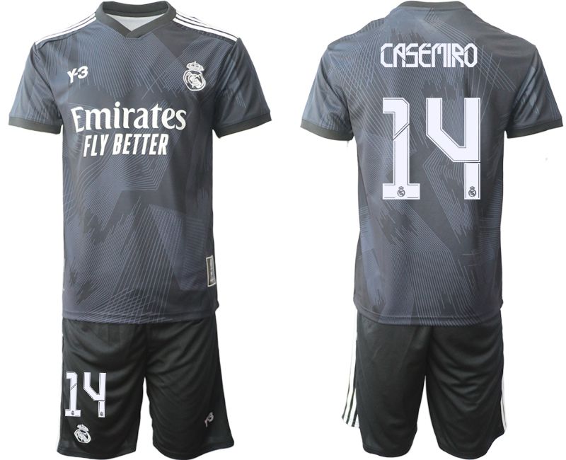 Men 2022-2023 Club Real Madrid Cuarta Camiseta Y3 de black #14 Soccer Jersey->real madrid jersey->Soccer Club Jersey